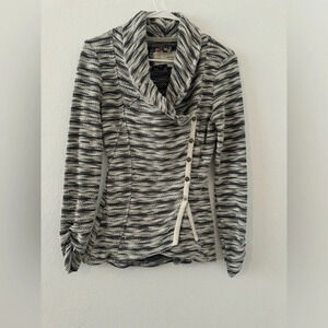 Anthropologie Saturday Sunday Sidewinder Asymmetrical Button Up Cardigan Size Sm